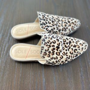 Sole Society mules flats cheetah print